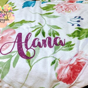 Blanket,Throw, Personalized, Custom Name, Valentine, Eid, Gift, Family, Birthday, Baby, Coming home, newborn, kids, Holiday, Plush, Monogram image 1