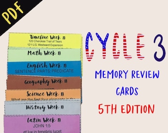 Cycle 3 Memory review cards PDF