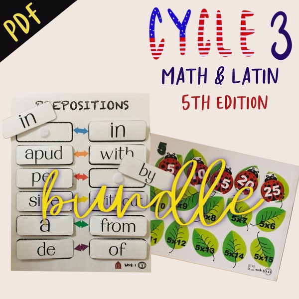 CC Cycle 3 - Math & Latin - PDF BUNDLE!