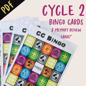 CC Cyclus 2 - Bingo Geheugenoverzicht Spel & Cyclus 2 Geheugenoverzichtkaarten - *PDF*