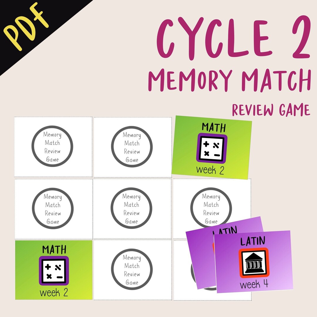CC Cycle 2 - Memory Match Review Game Cards -PDF - Etsy