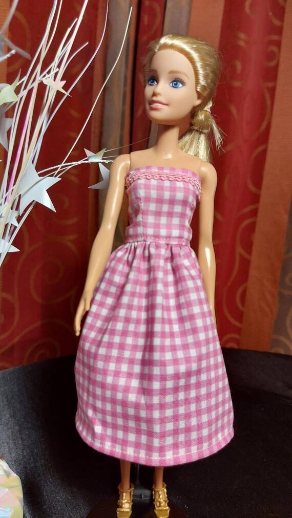Pink Checkered Barbie Dress - Etsy