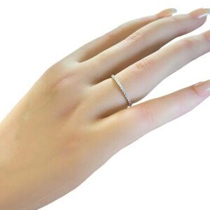 14k Yellow Gold Natural Round Brilliant Diamond Eternity Band Ring