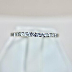 14k Yellow Gold Natural Round Brilliant Diamond Eternity Band Ring