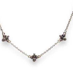 Vintage Sterling Silver Handcrafted Bee Design Necklace