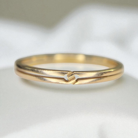 Vintage Gucci 18k Yellow Gold Band Ring With Box & Pouch - Etsy