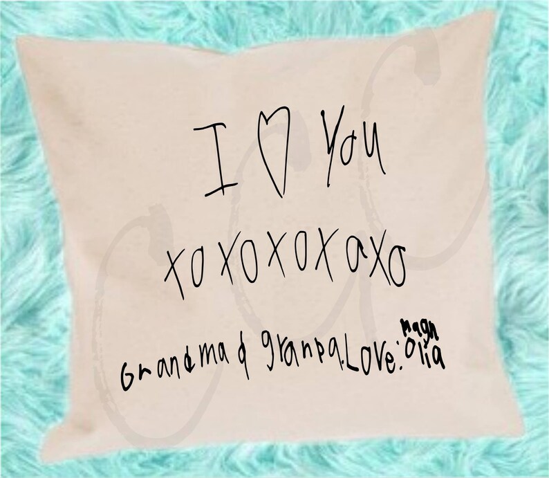 Your childs art on a pillow cover personalized with your art art pillow case