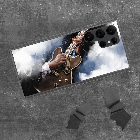 Hand-Painted Samsung Phone Cases with King's Guitar Art