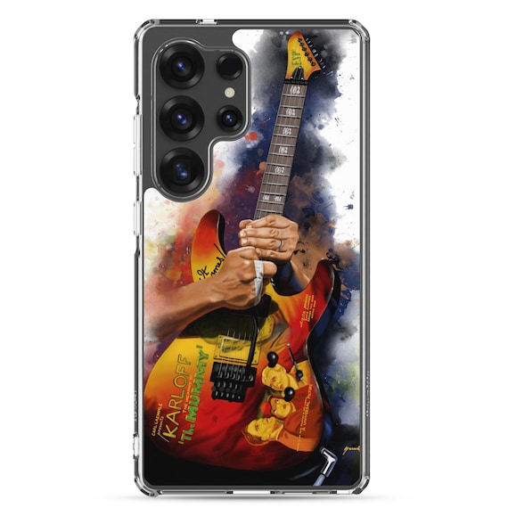 Hand-Painted Samsung Phone Cases with Mummy Guitar Art