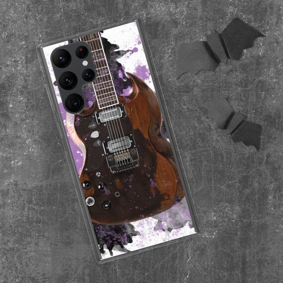 Hand-Painted Samsung Phone Cases with Old Boy Guitar Art