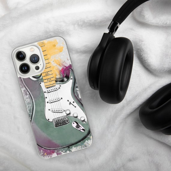 Hand-Painted iPhone Phone Cases with Ice Guitar Art