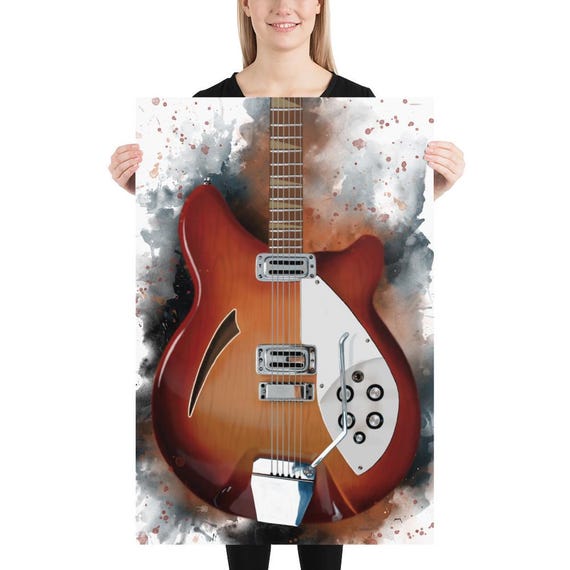 Electric Guitar Art Print: Music Room Decor (24x36)
