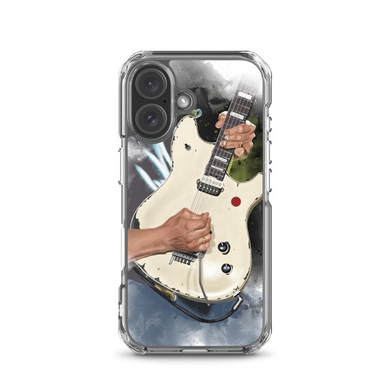 Hand-Painted iPhone Phone Cases with Guitar Art