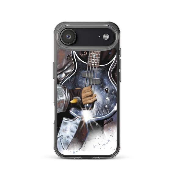 Hand-Painted iPhone Phone Cases with The Demon's Bass Guitar Art