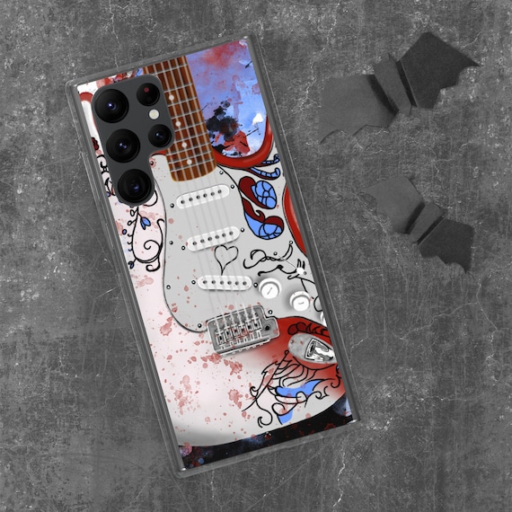 Hand-Painted Samsung Phone Cases with Monterey Guitar Art