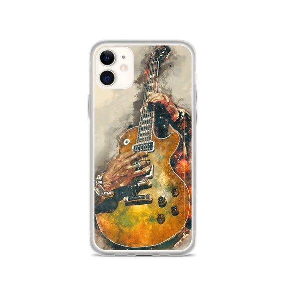 Hand-Painted iPhone Phone Cases with Rock Guitar Art