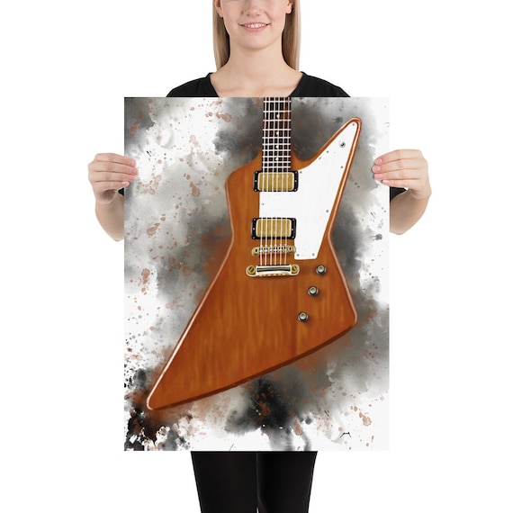 electric guitar art, digital drawing 18x24"