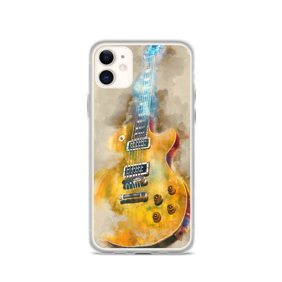 Hand-Painted iPhone Phone Cases with Electric Guitar Art