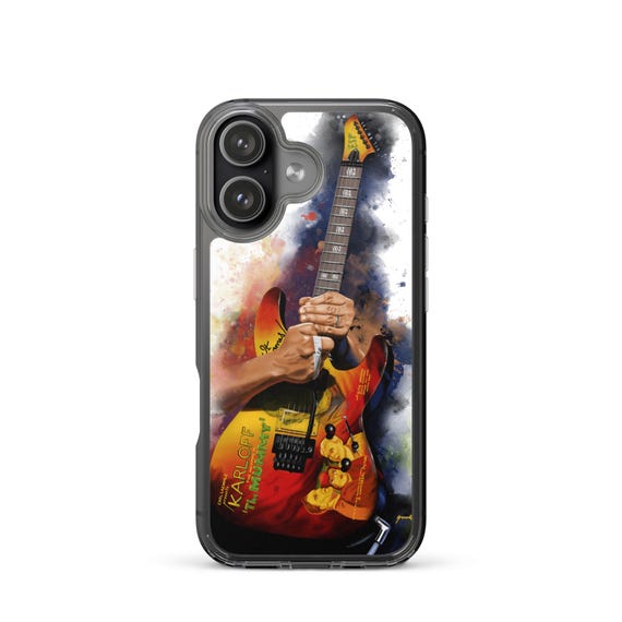 Hand-Painted iPhone Phone Cases with Mummy Guitar Art