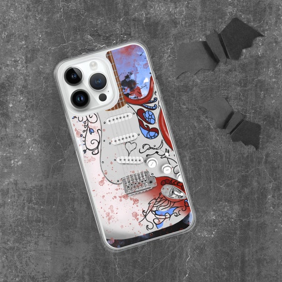 Hand-Painted iPhone Phone Cases with Monterey Guitar Art