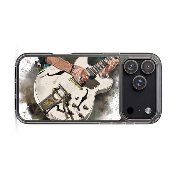 Hand-Painted iPhone Phone Cases with Keef's Electric Guitar Art