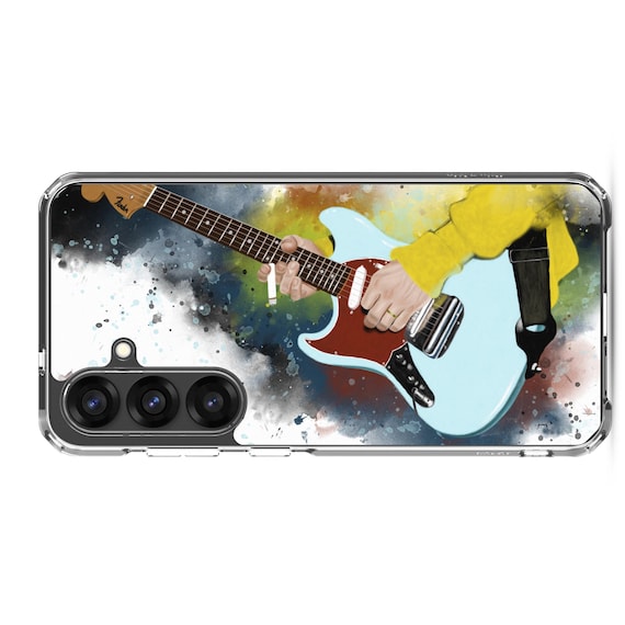 Hand-Painted Samsung Phone Cases with Kurt's Guitar Art