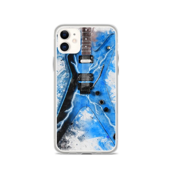 Hand-Painted iPhone Phone Cases with Dime's Lightning Guitar Art