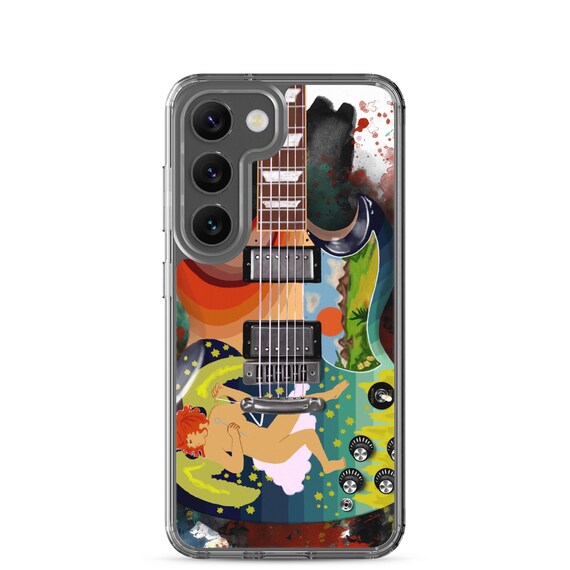 Hand-Painted Samsung Phone Cases with Eric's Guitar Art