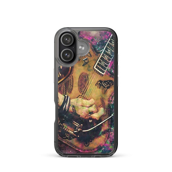 Hand-Painted iPhone Phone Cases with Johnny's Guitar Art