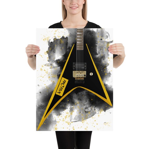 Alexi's electric guitar art, digital drawing 18x24"