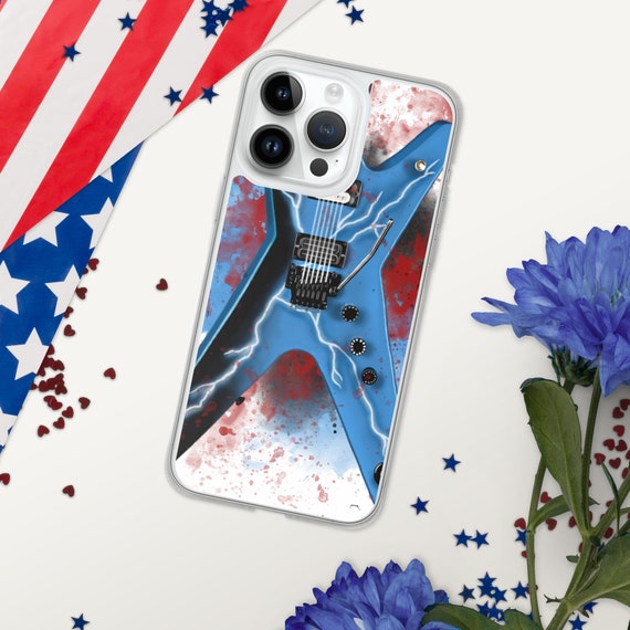 Hand-Painted iPhone Phone Cases with Dimebag Darrell Guitar Art
