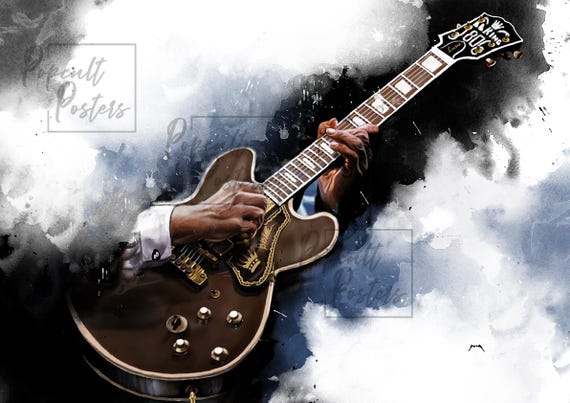 The King's Electric Guitar Painting 18x24"