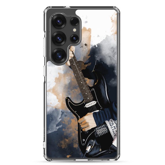 Hand-Painted Samsung Phone Cases with Kurt's Electric Guitar Art