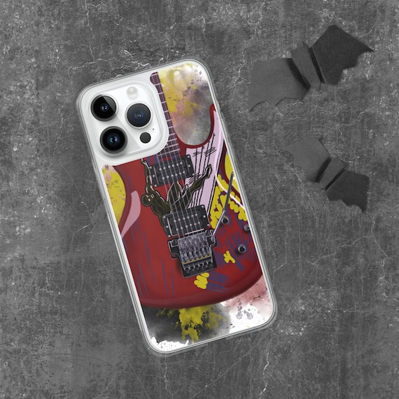 Hand-Painted iPhone Phone Cases with Joe's Guitar Art
