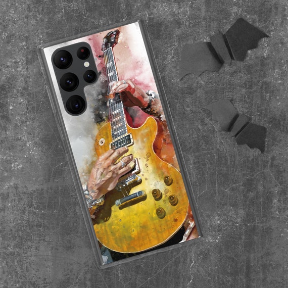 Hand-Painted Samsung Phone Cases with Guitar Art