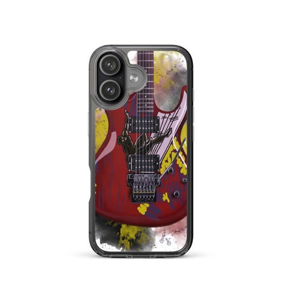 Hand-Painted iPhone Phone Cases with Joe's Guitar Art