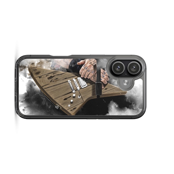 Hand-Painted iPhone Phone Cases with Garage Guitar Art