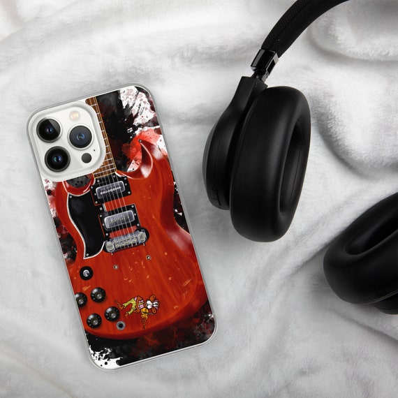Hand-Painted iPhone Phone Cases with Monkey Guitar Art