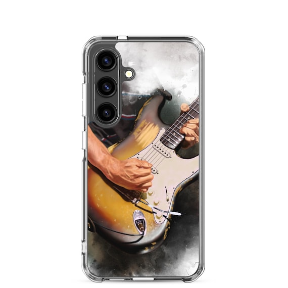 Hand-Painted Samsung Phone Cases with Vintage Electric Guitar Art