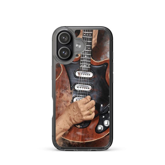 Hand-Painted iPhone Phone Cases with Brian's Guitar Art