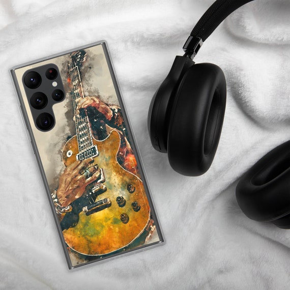 Hand-Painted Samsung Phone Cases with Rock Guitar Art