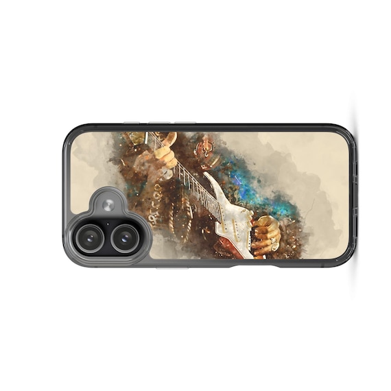 Hand-Painted iPhone Phone Cases with Voodoo Guitar Art