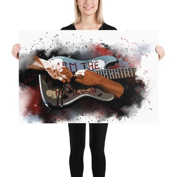 Electric Guitar Art Print: Music Room Wall Decor (24x36)