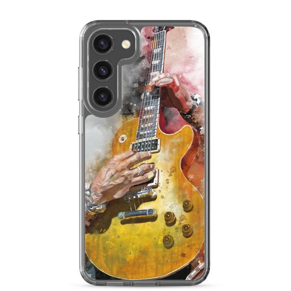 Hand-Painted Samsung Phone Cases with Rock Guitar Art
