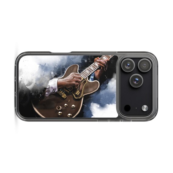 Hand-Painted iPhone Phone Cases with The King's Guitar Art