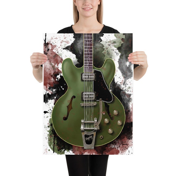 Chris' electric guitar art, digital drawing 18x24"
