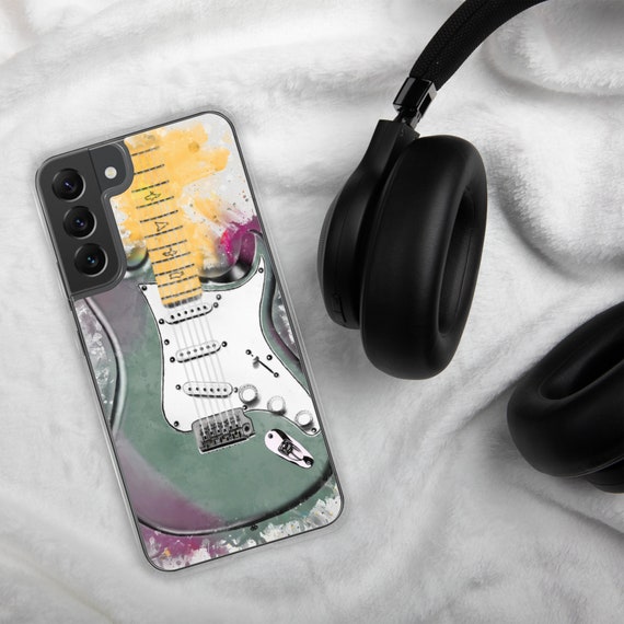 Hand-Painted Samsung Phone Cases with Ice Guitar Art