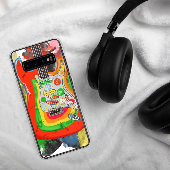Hand-Painted Samsung Phone Cases with George's Guitar Art