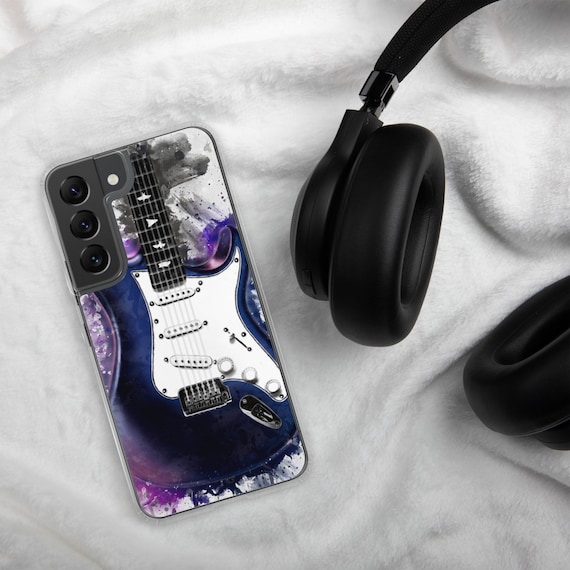 Hand-Painted Samsung Phone Cases with Nebula Guitar Art