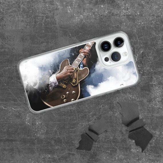 Hand-Painted iPhone Phone Cases with King's Guitar Art